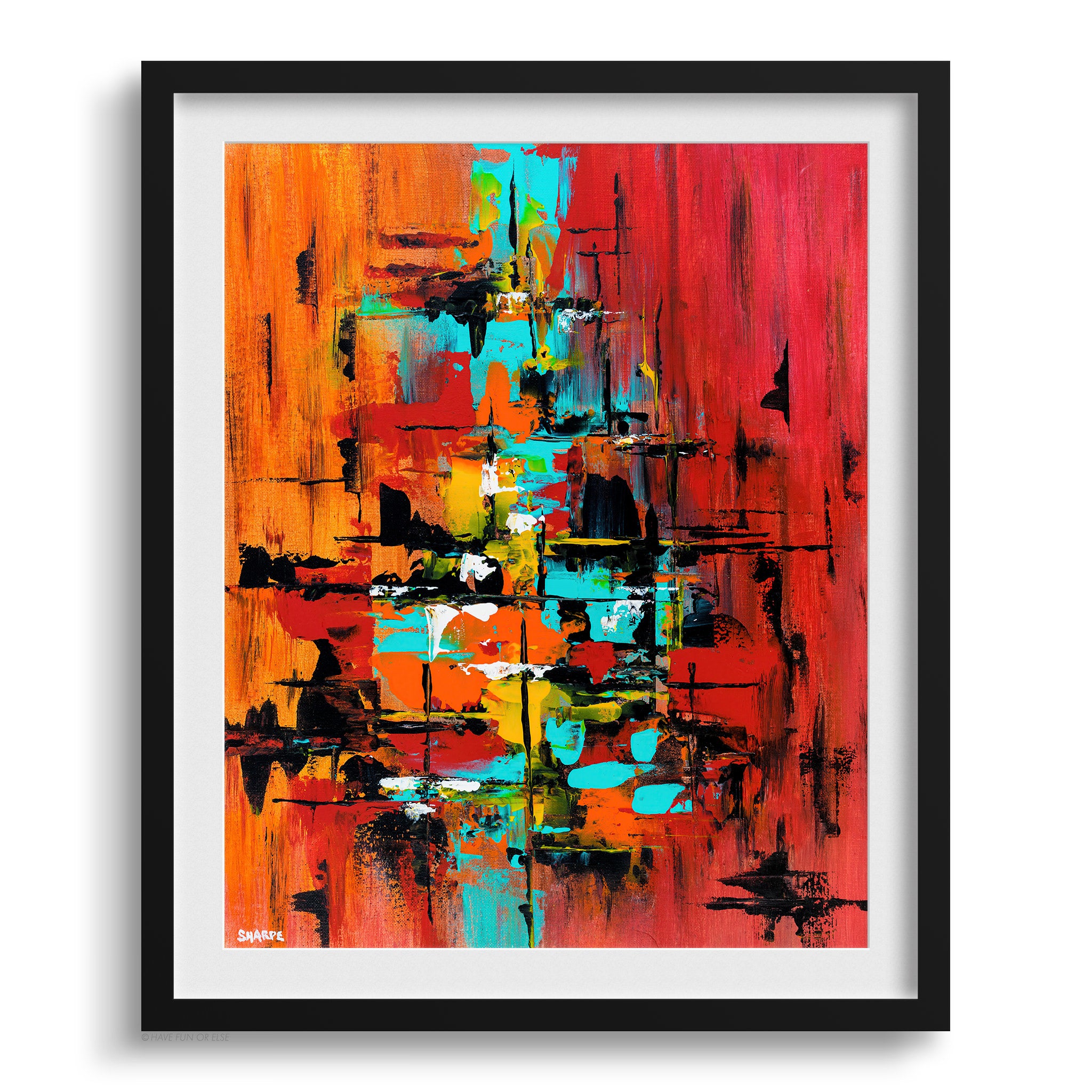 Doug Sharpe Abstract Abstract Art Print Black Frame