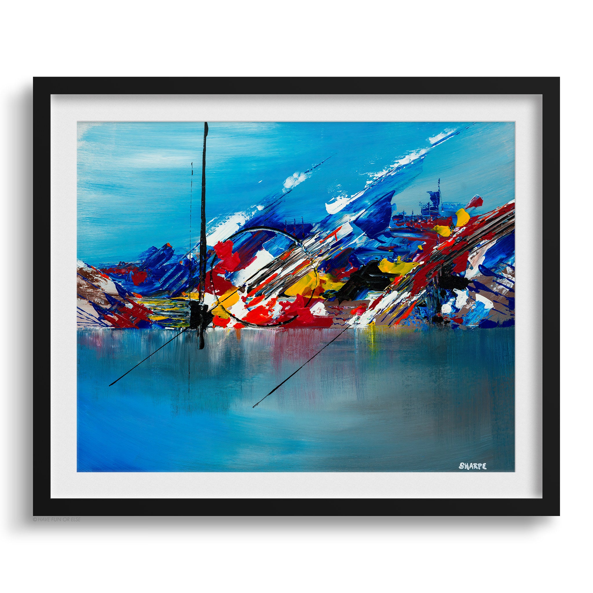 Doug Sharpe Aurora Abstract Art Print Black Frame