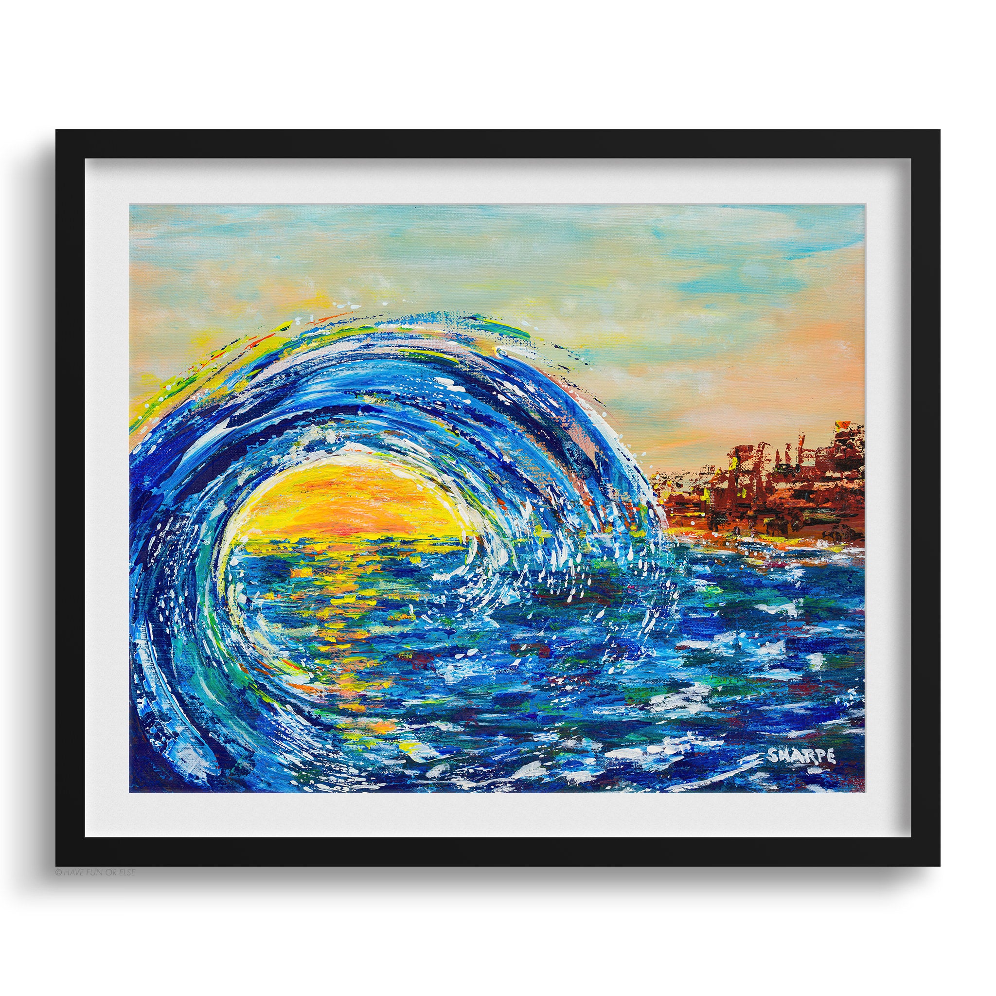 Doug Sharpe Bali Abstract Art Print Black Frame