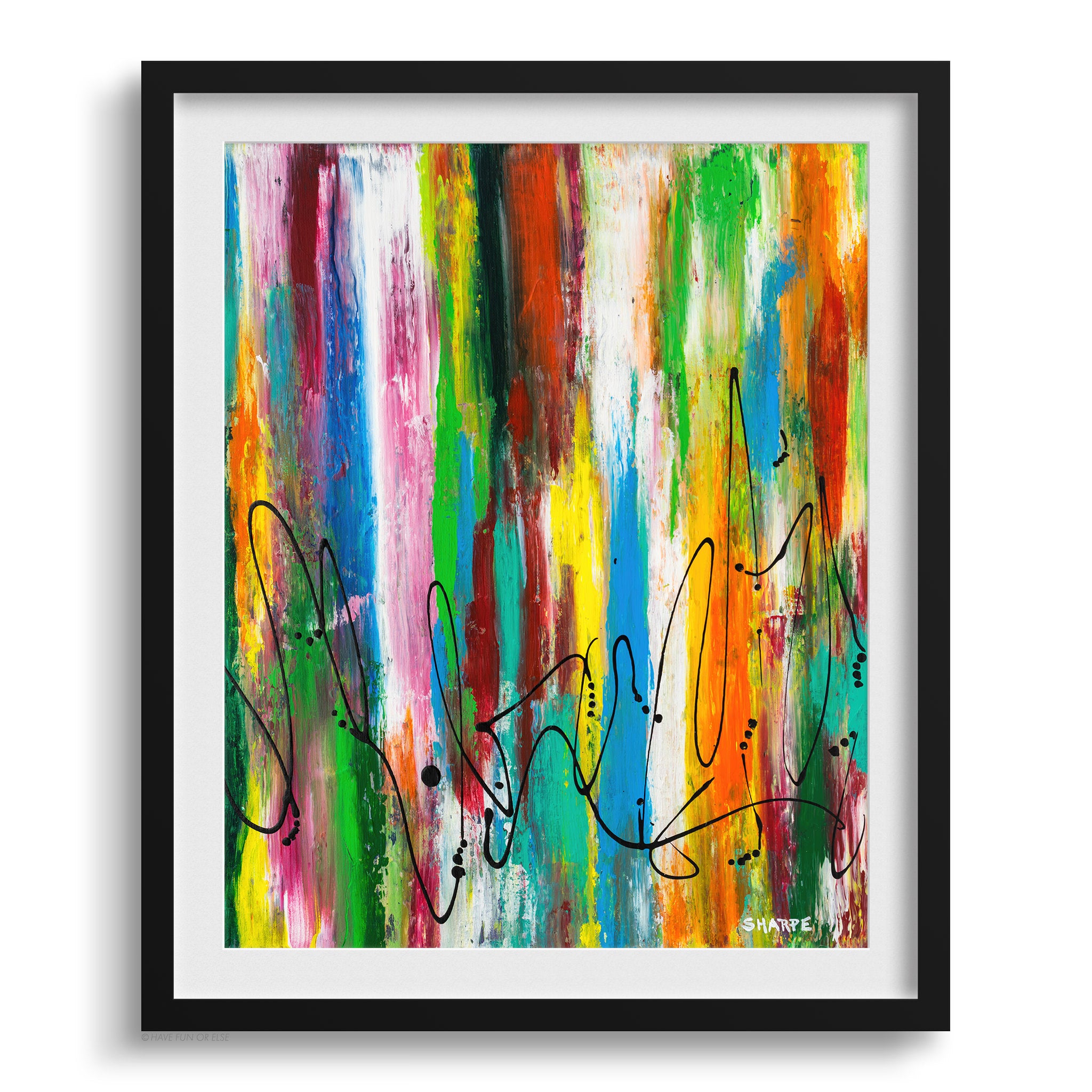 Doug Sharpe Because Abstract Art Print Black Frame