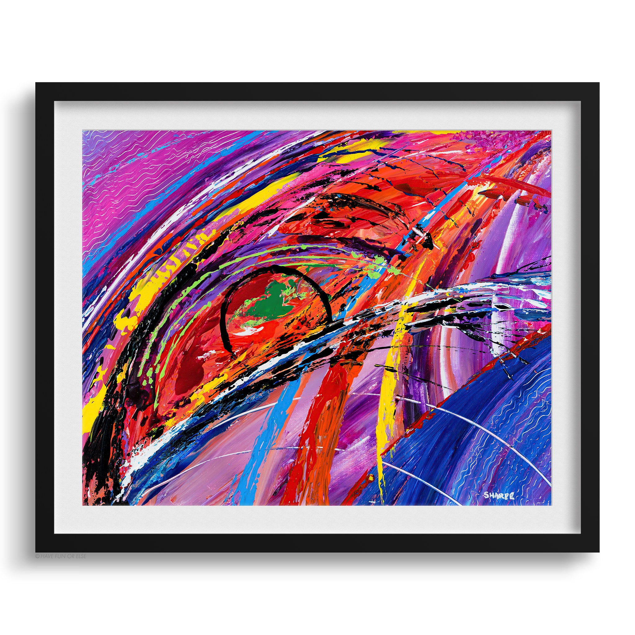 Doug Sharpe Blink Abstract Art Print Black Frame