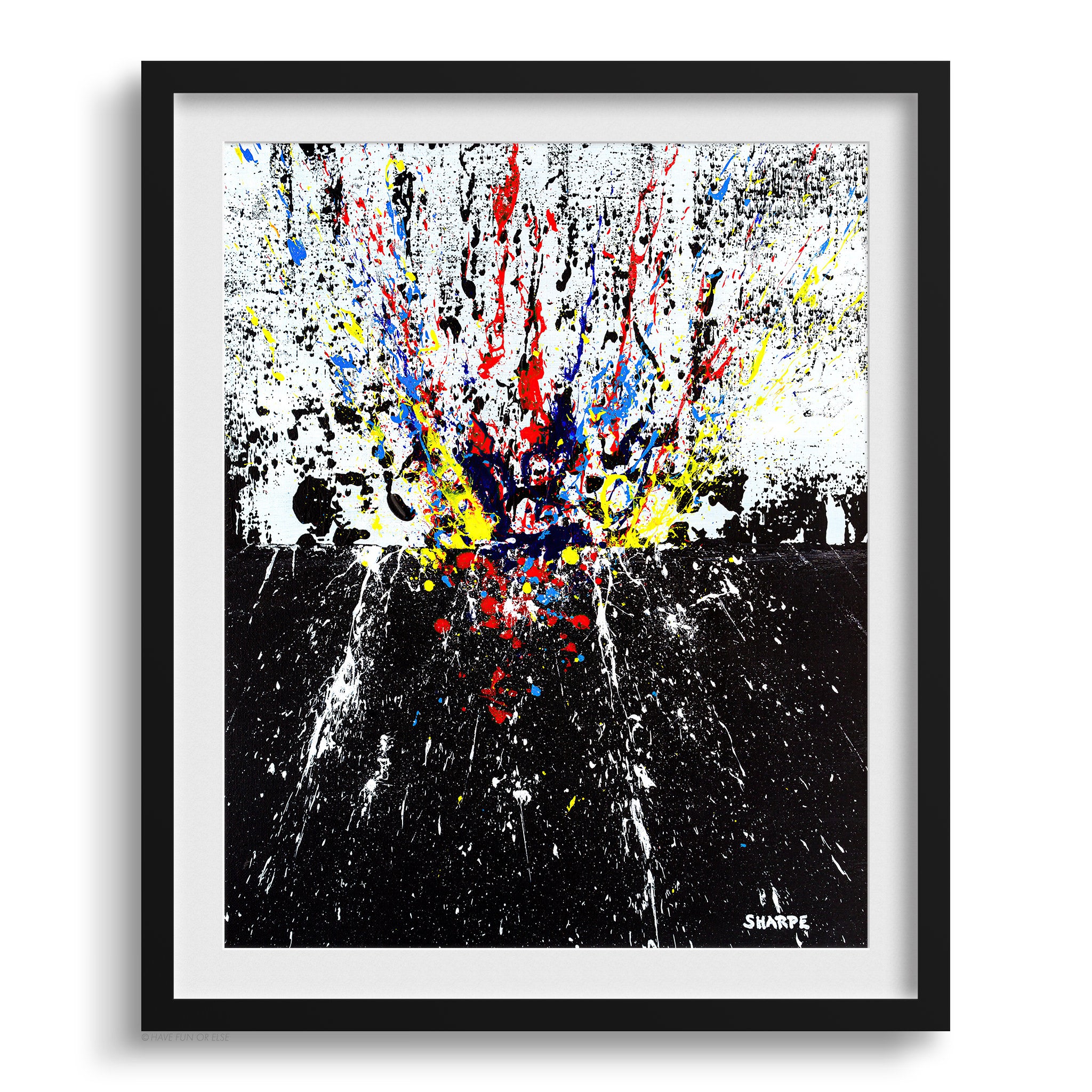 Doug Sharpe Brightside Abstract Art Print Black Frame