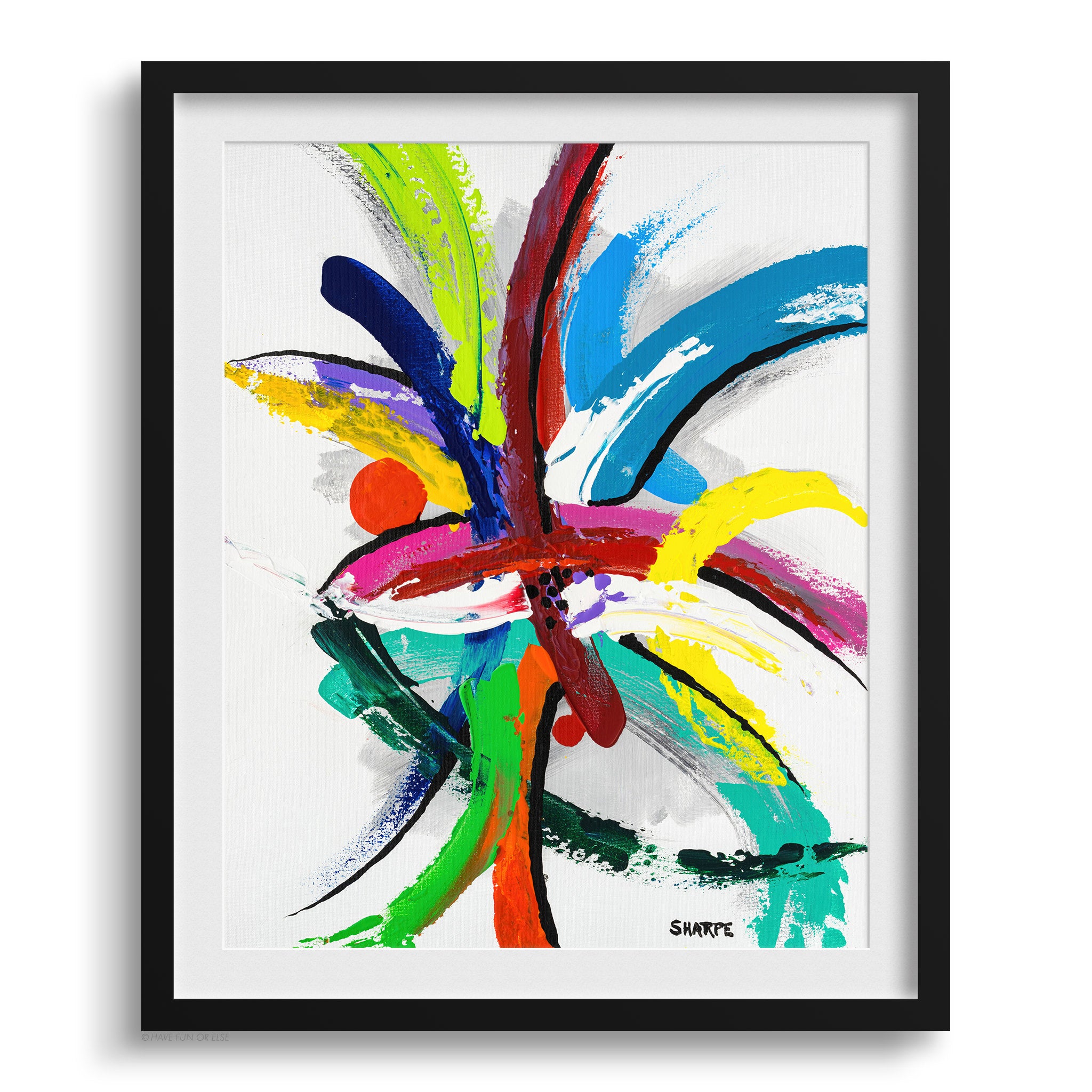 Doug Sharpe Dilemma Abstract Art Print Black Frame