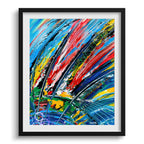 Doug Sharpe Headdress Abstract Art Print Black Frame