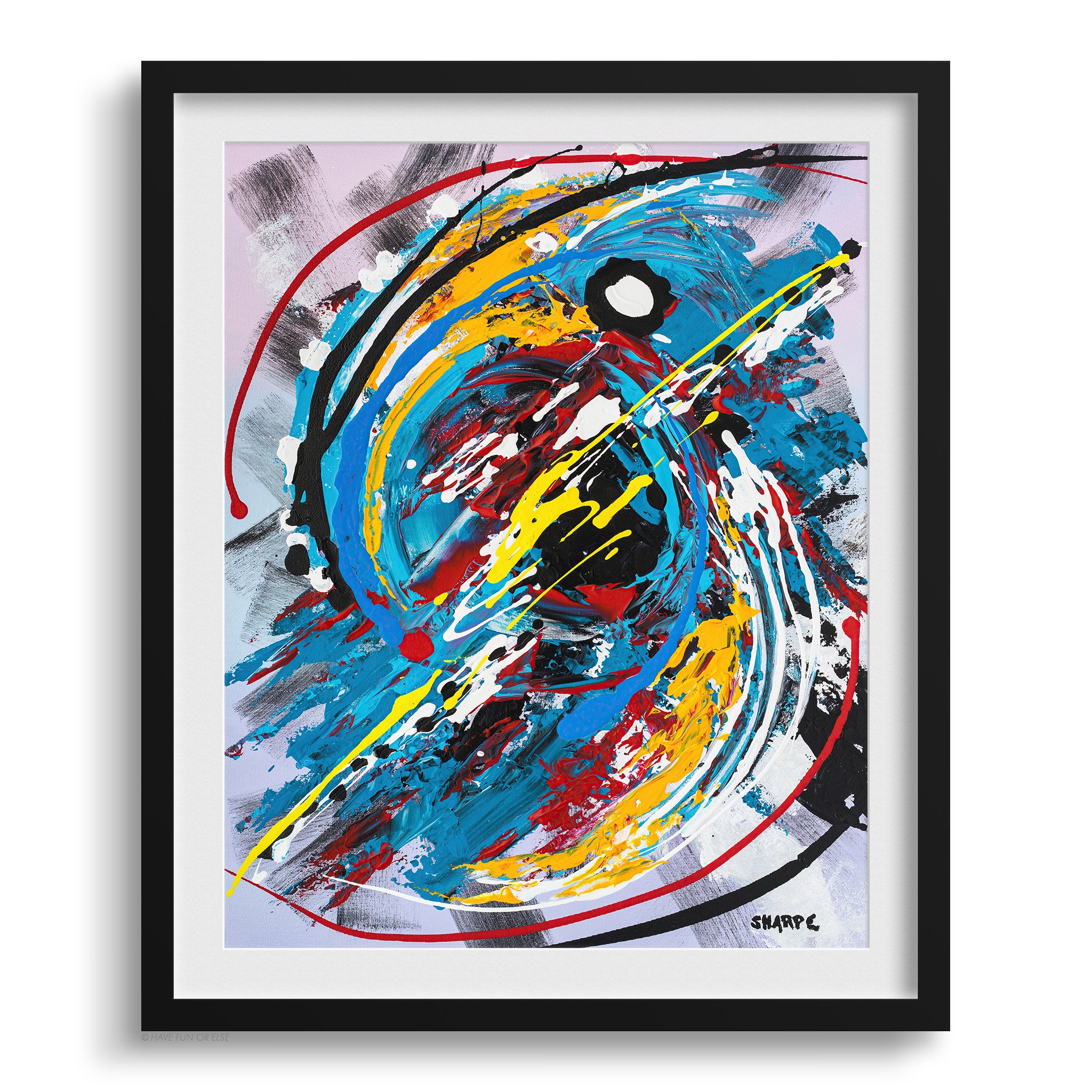 Doug Sharpe Hurricane Abstract Art Print Black Frame