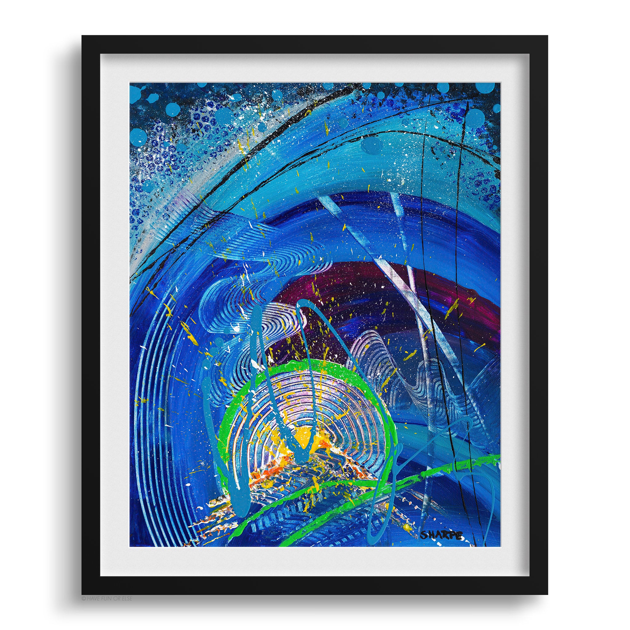 Doug Sharpe Iceland Abstract Art Print Black Frame