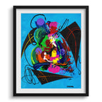 Doug Sharpe Kites Abstract Art Print Black Frame