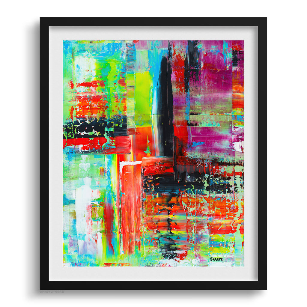 Doug Sharpe Last Call Abstract Art Print Black Frame