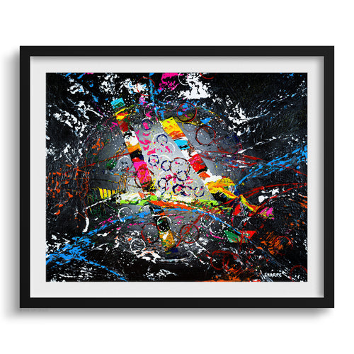 Doug Sharpe Lighthouse Abstract Art Print Black Frame