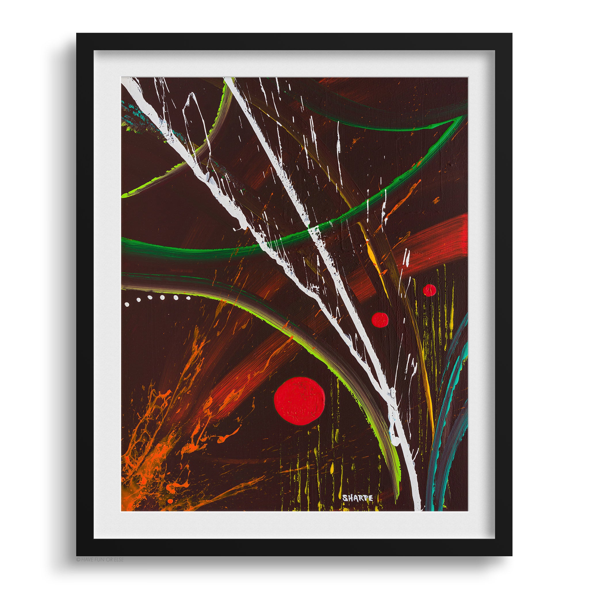Doug Sharpe Molten Abstract Art Print Black Frame
