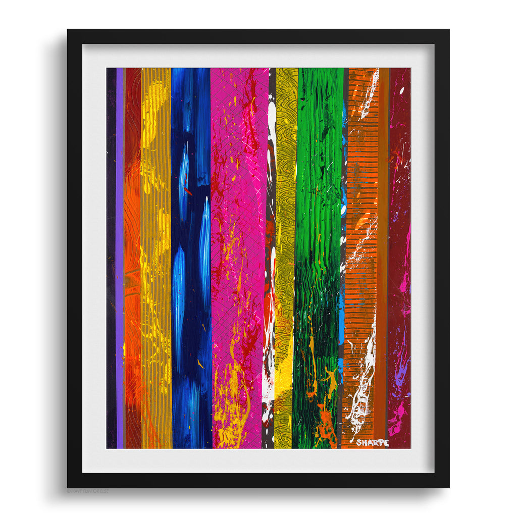 Doug Sharpe No Signal Abstract Art Print Black Frame