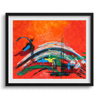Doug Sharpe Painted Turtle Abstract Art Print Black Frame