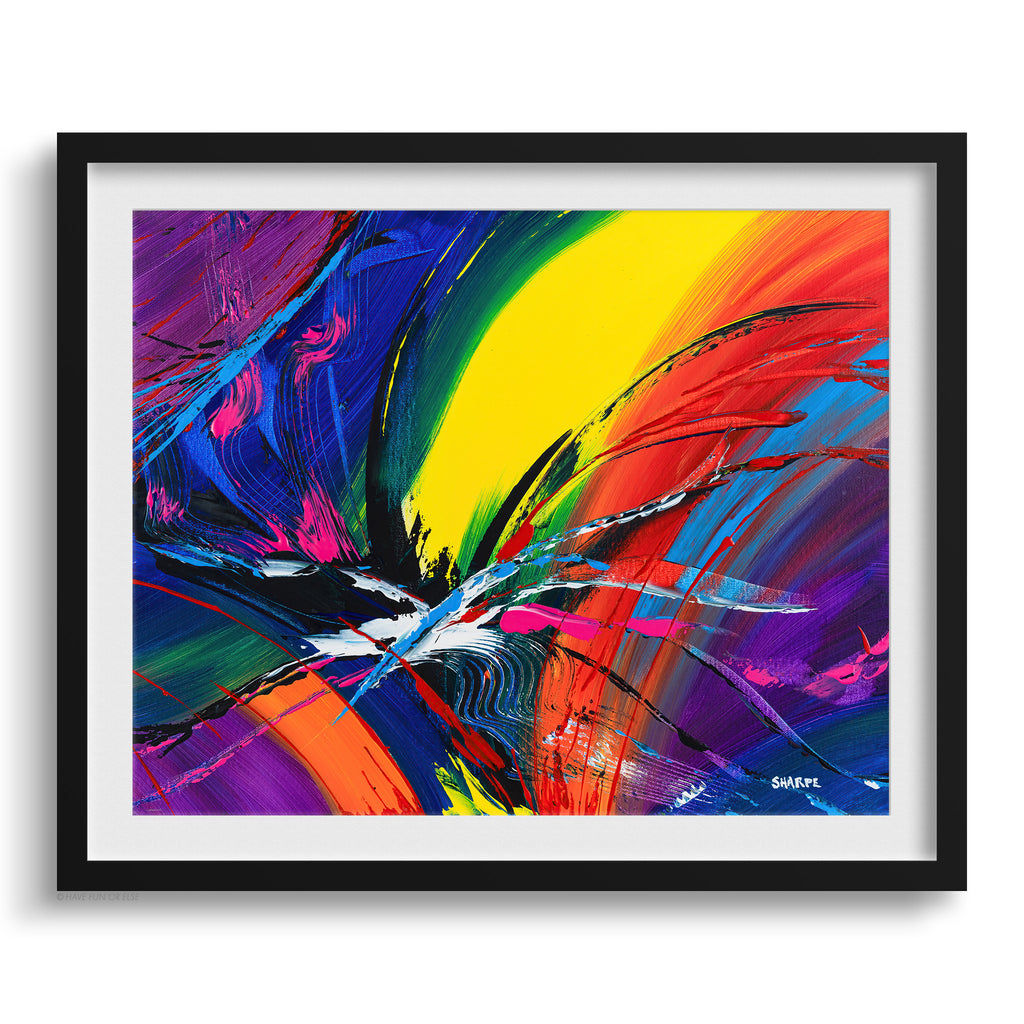 Doug Sharpe Pride Abstract Art Print Black Frame