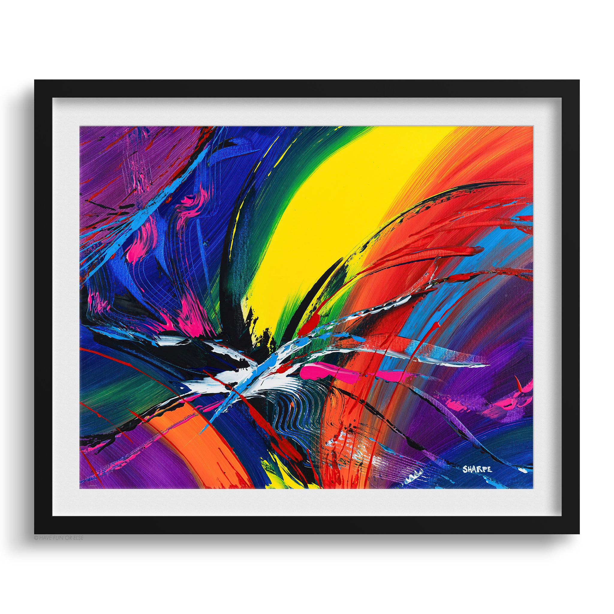 Doug Sharpe Pride Abstract Art Print Black Frame