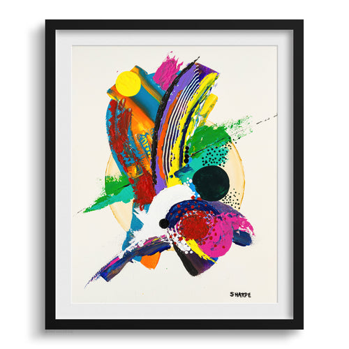 Doug Sharpe Road Trip Abstract Art Print Black Frame