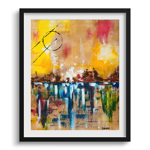Doug Sharpe Sands Of Time Abstract Art Print Black Frame