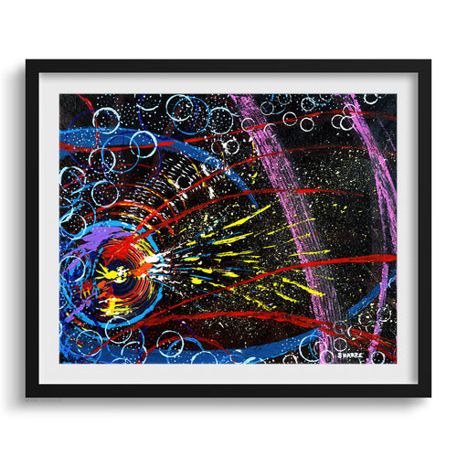 Doug Sharpe Spark Plug Abstract Art Print Black Frame