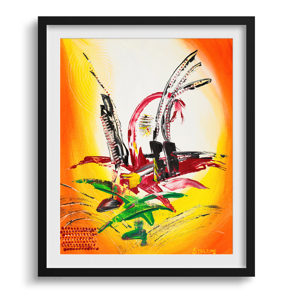 Doug Sharpe Spring Fever Abstract Art Print Black Frame