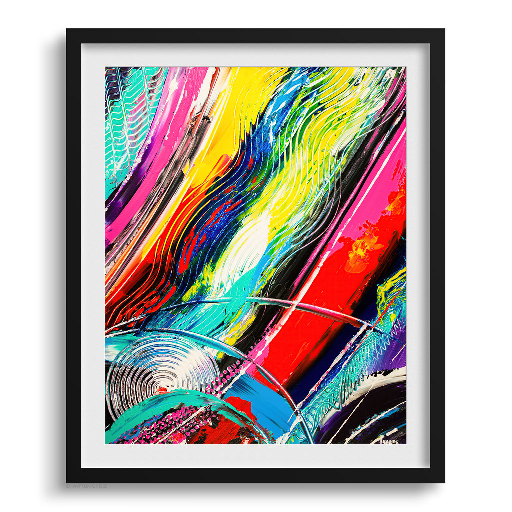 Doug Sharpe Stage Fright Abstract Art Print Black Frame
