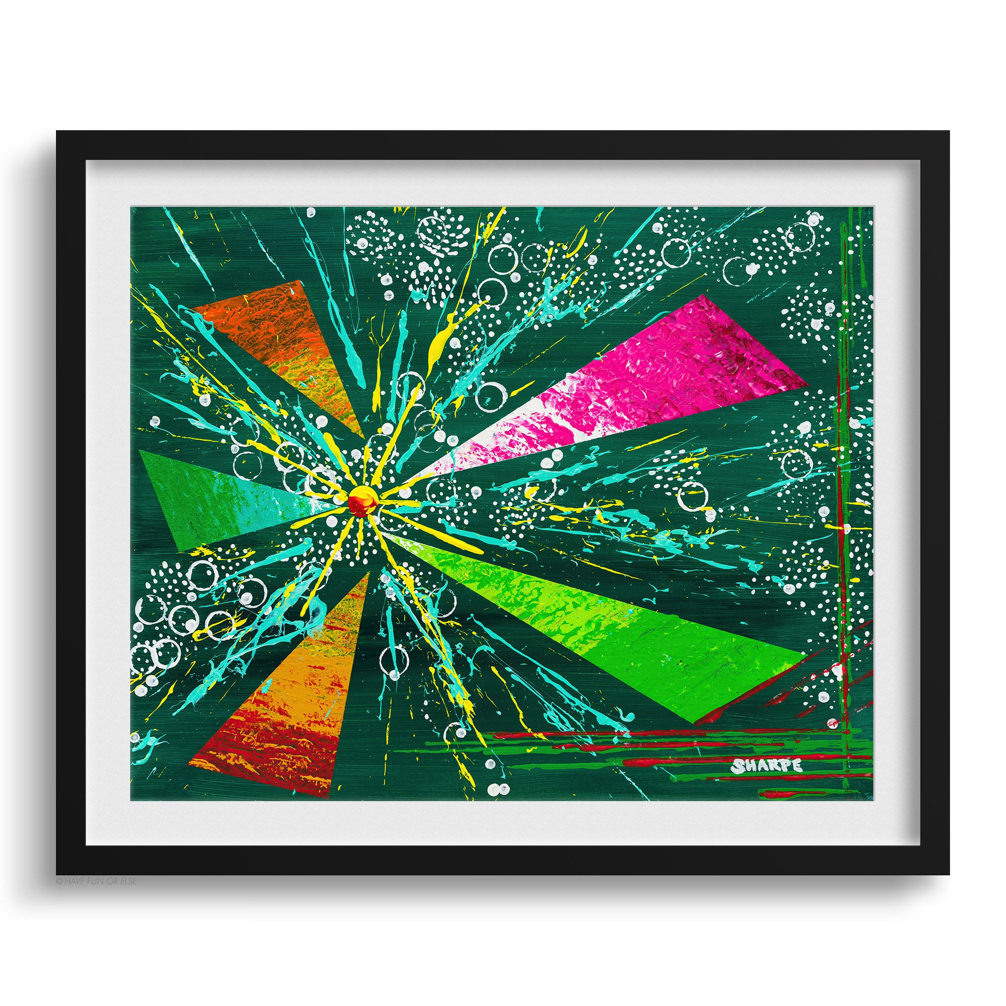 Doug Sharpe Torpedo Abstract Art Print Black Frame