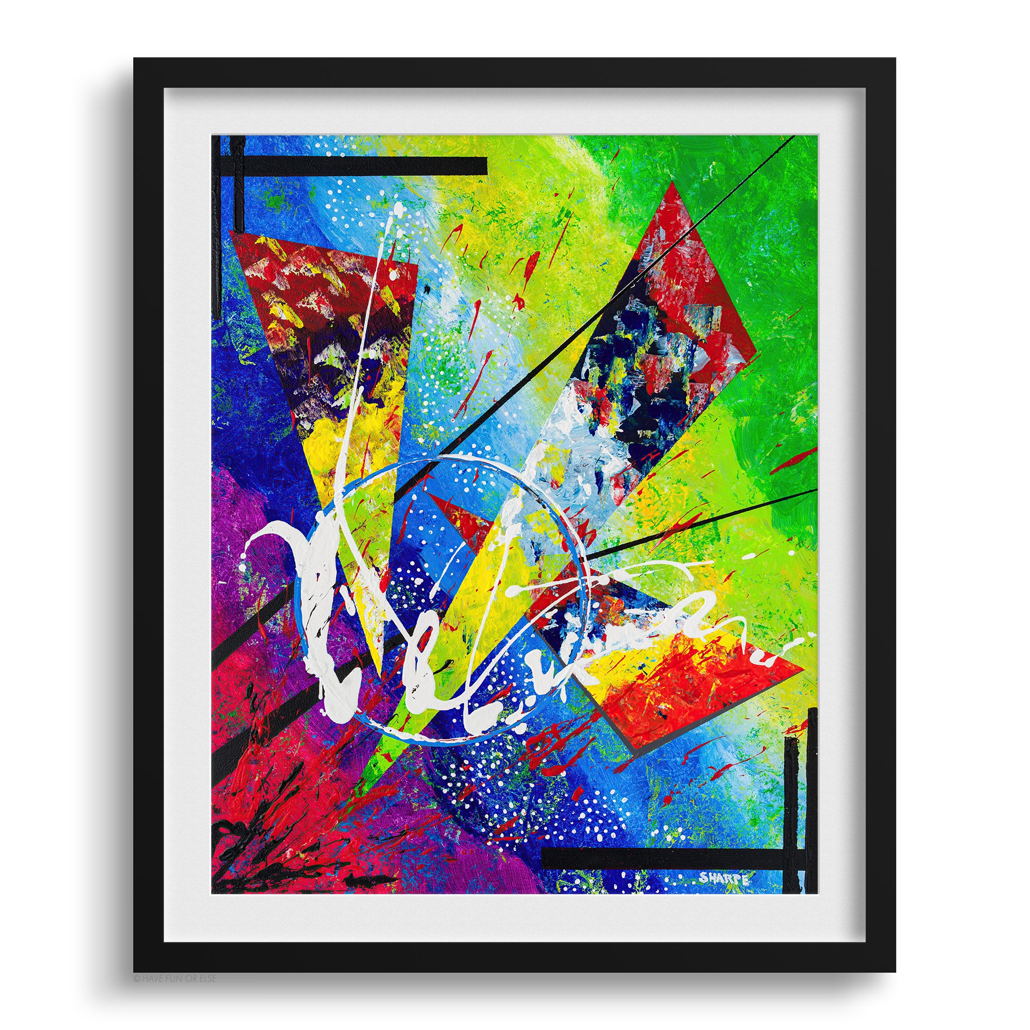 Doug Sharpe Transient Abstract Art Print Black Frame