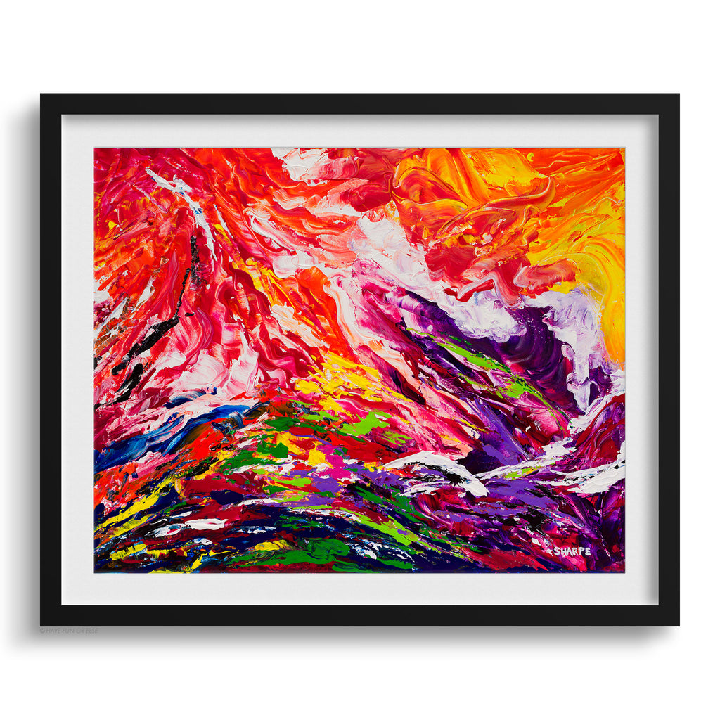 Doug Sharpe Venture Abstract Art Print Black Frame