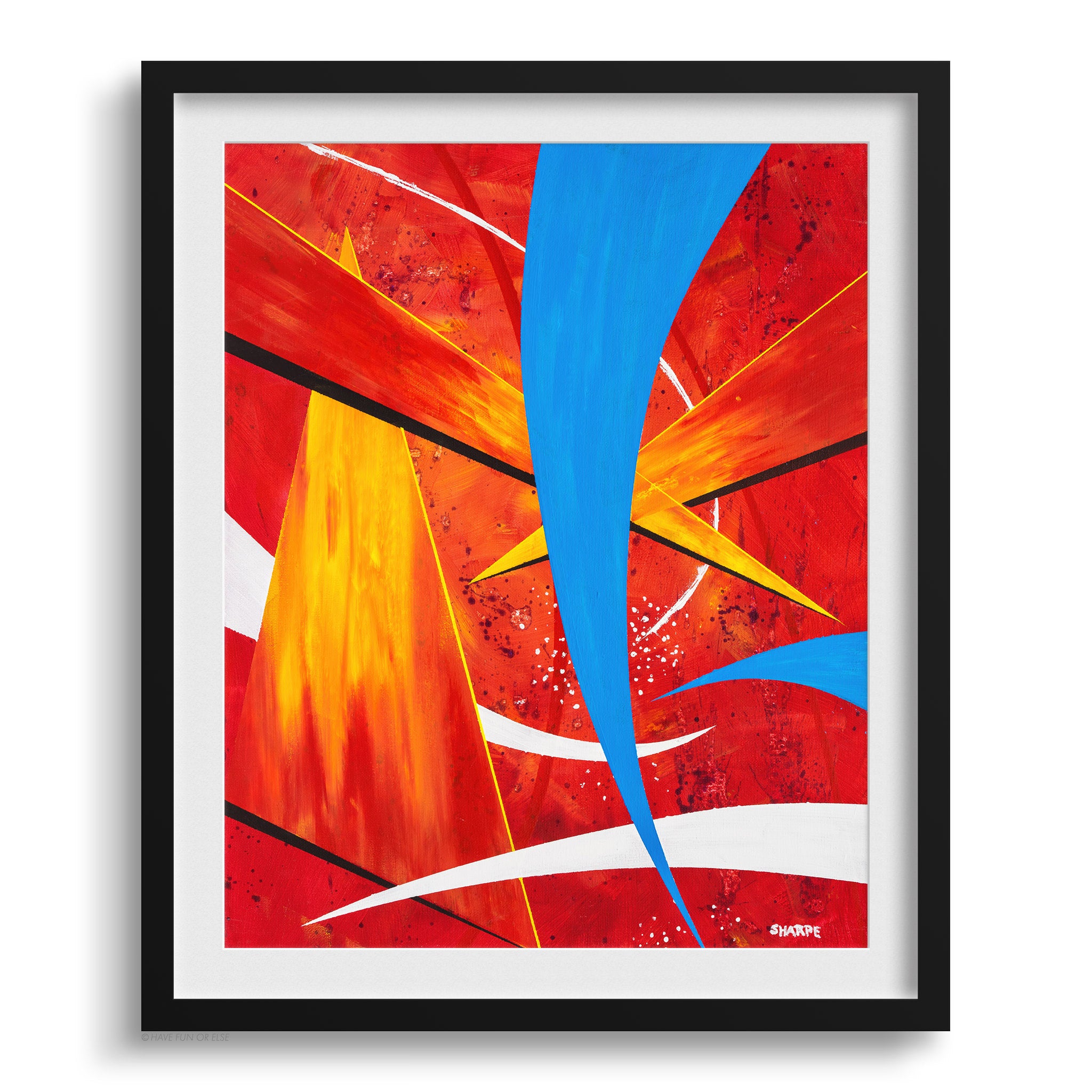 Doug Sharpe Vertigo Abstract Art Print Black Frame