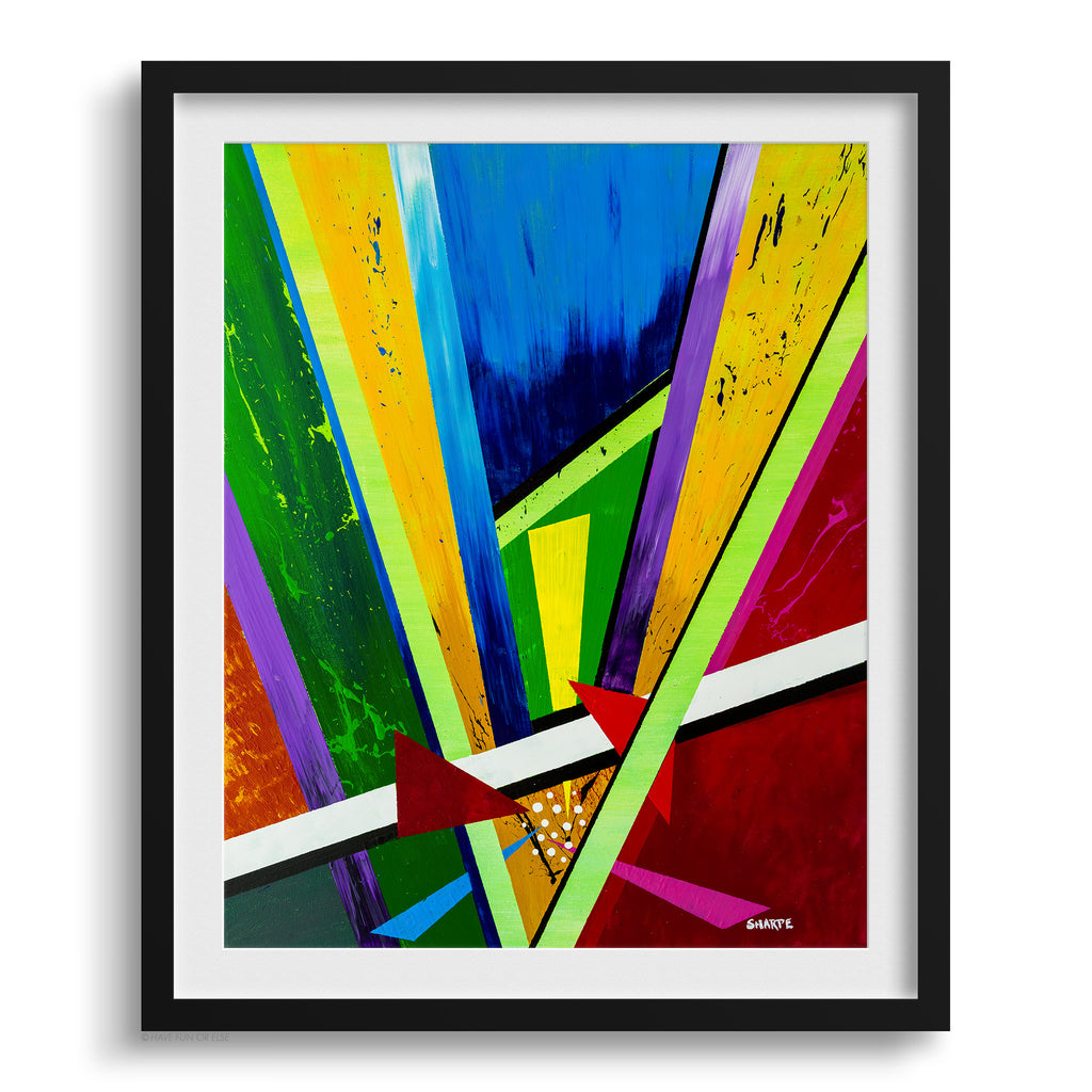 Doug Sharpe Victory Abstract Art Print Black Frame