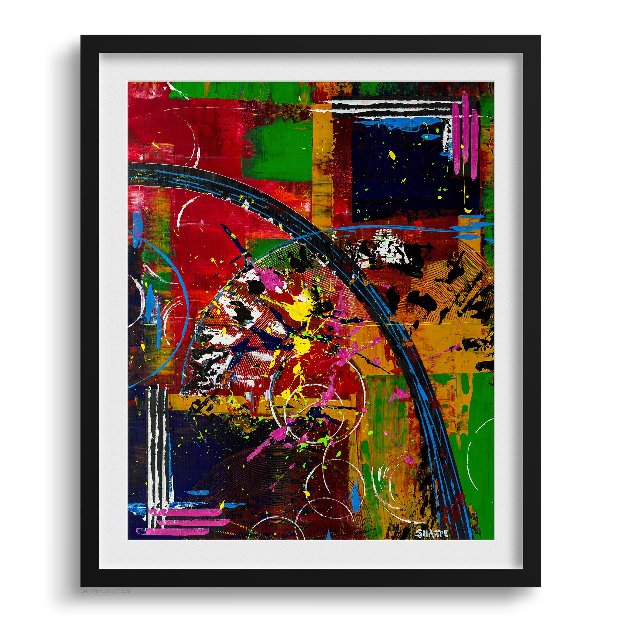 Doug Sharpe Window Abstract Art Print Black Frame