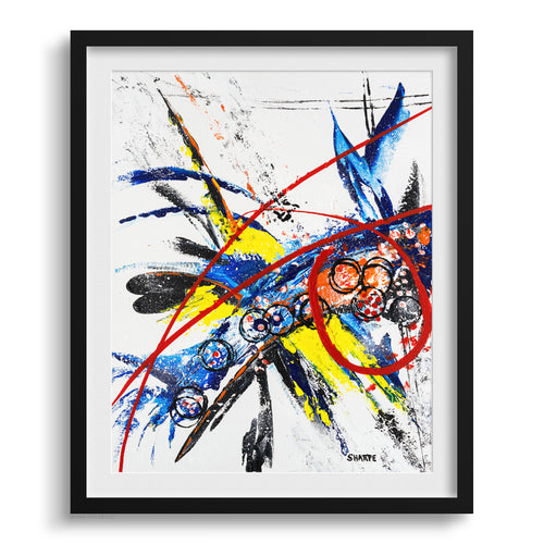 Doug Sharpe Zap Abstract Art Print Black Frame